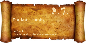 Mester Tünde névjegykártya